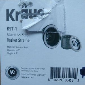 Kraus BST-1 Stainless Steel Kitchen Sink Basket Strainer